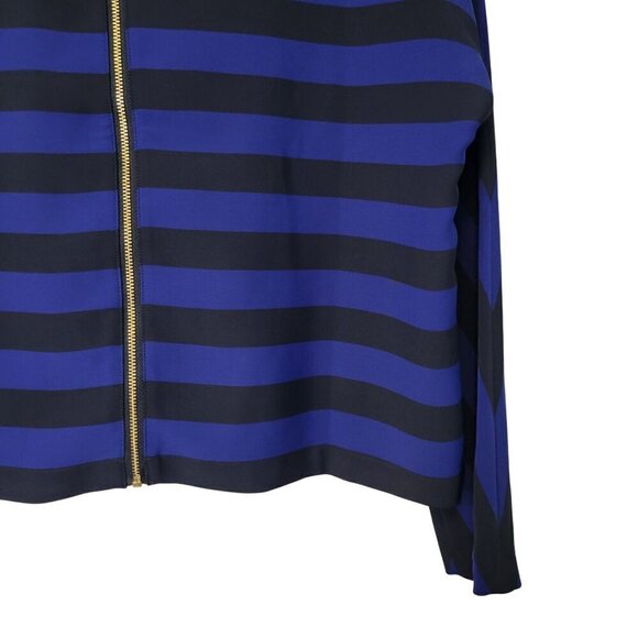 NWT Chico's Black Label Miter Stripe Top Blouse Black & Royal Blue Size S (0) - Picture 12 of 13